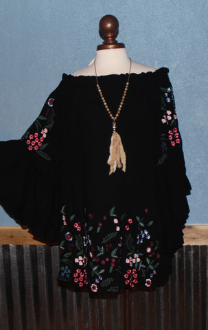 Bell Sleeve Tunic Dress