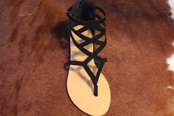 Laser-Cut Flat Sandals