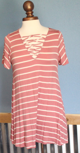 Criss-Cross Striped Tunic